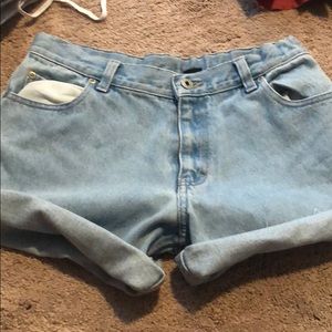 cropped jeans into shorts !!